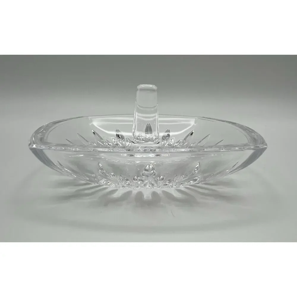 Vera Wang by Wedgwood Duchesse Crystal Ring Holder Trinket Dish 4” Square